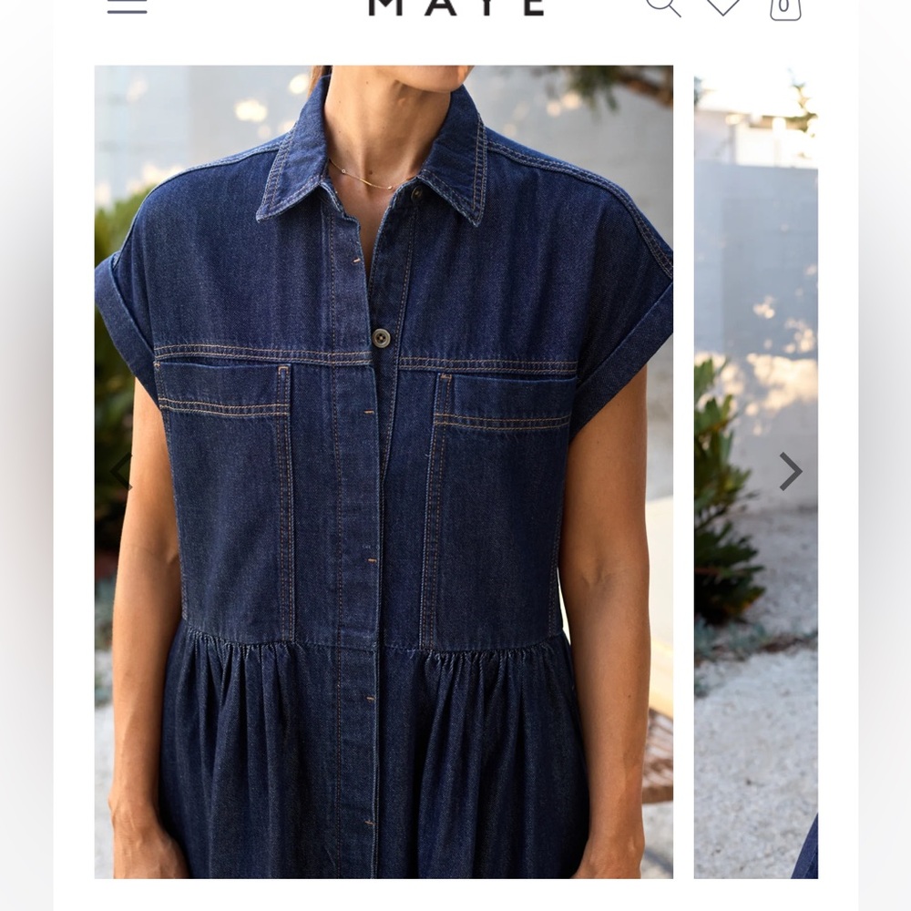 NWT Maye Harper Denim Midi Dress XL - Picture 3 of 12